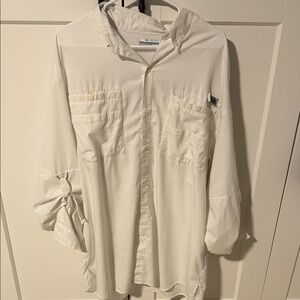 Columbia Men's Casual Button Down Shirt - Cream